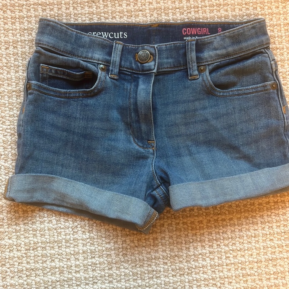 Crewcuts denim shorts, size 8